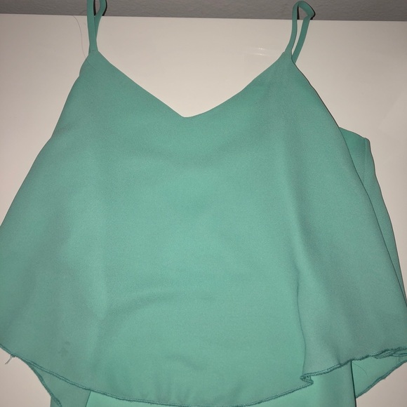 mint green/ blue tank top - Picture 1 of 3
